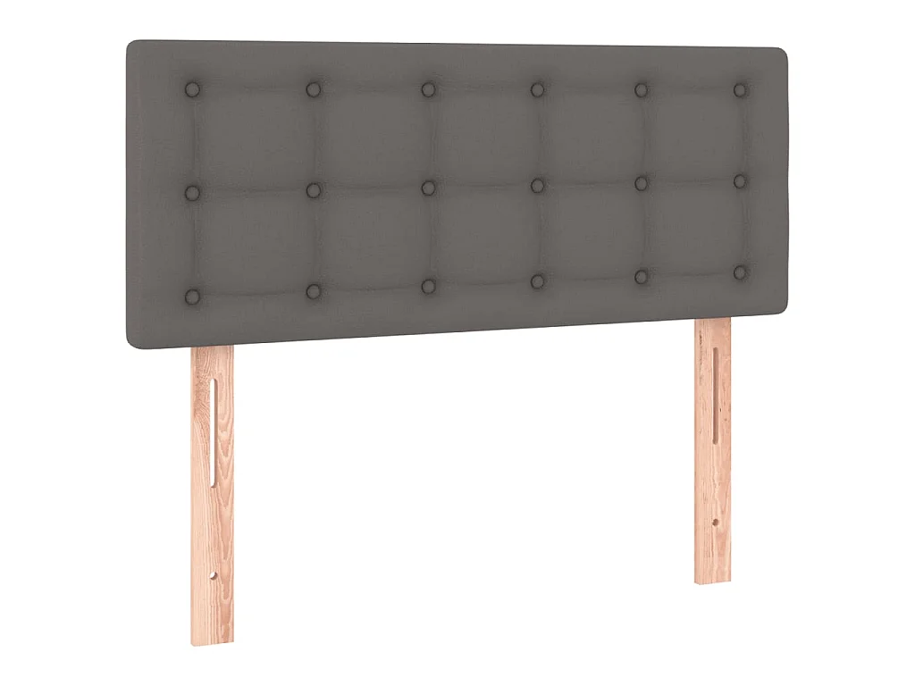 Hoofdbord LED 100x5x78/88 cm kunstleer grijs