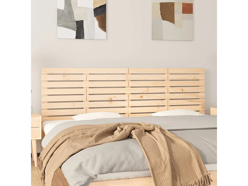 Tête de lit murale 186x3x63 cm Bois massif de pin