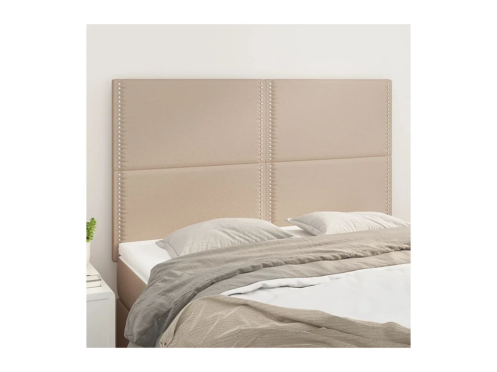 Têtes de lit 4 pcs Cappuccino 72x5x78/88 cm Similicuir