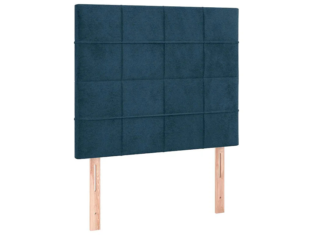 Testiera Blu Scuro 100x5x118/128 cm Velluto