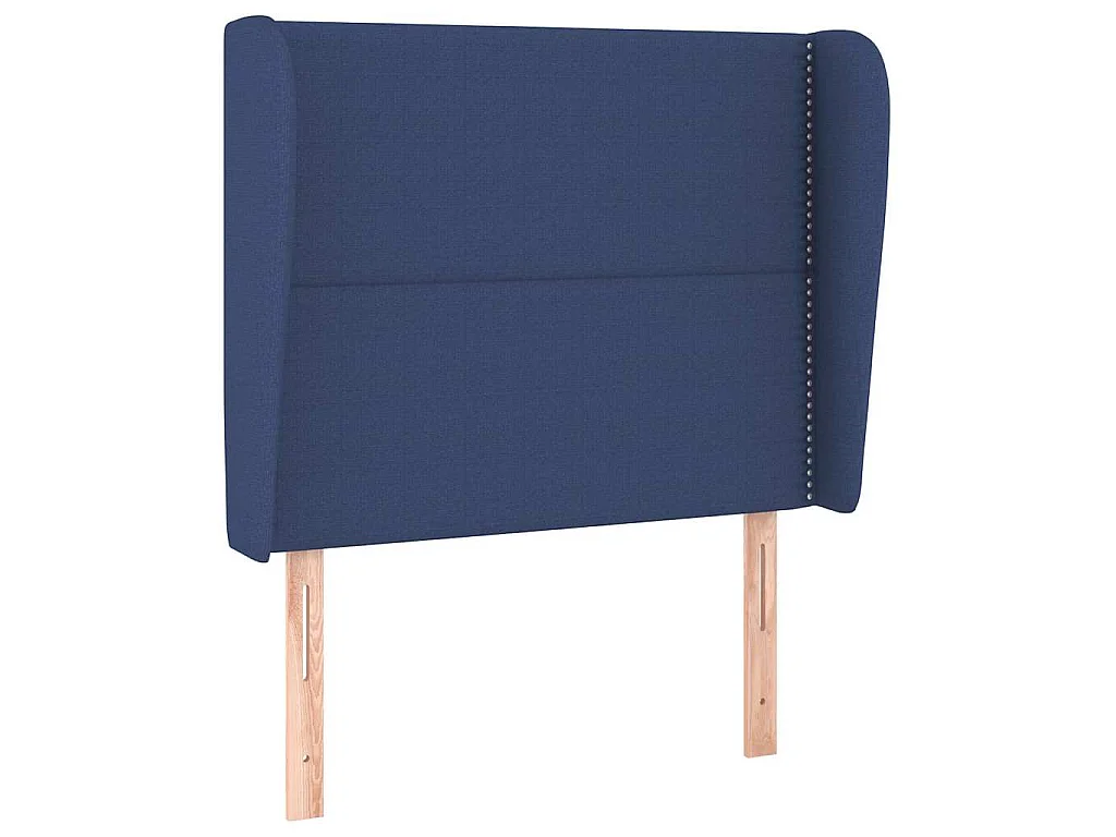 Testiera ad Orecchio Blu 103x23x118/128 cm in Tessuto