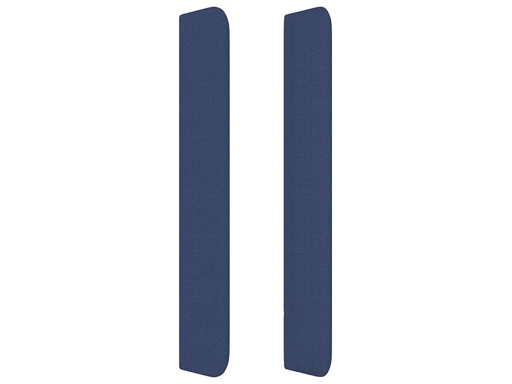 Tête de lit avec oreilles Bleu 103x16x118/128 cm Tissu