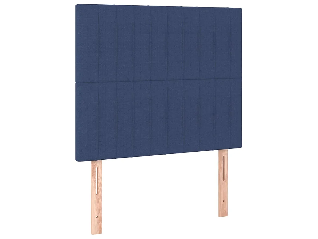 Hoofdbord LED 90x5x118/128 cm stof blauw