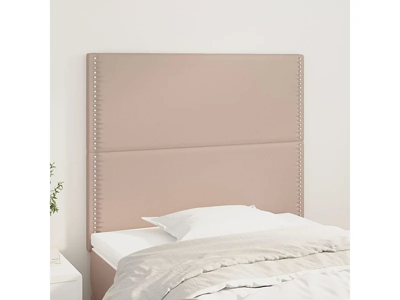 Testiera Cappuccino 90x5x118/128 cm in Similpelle