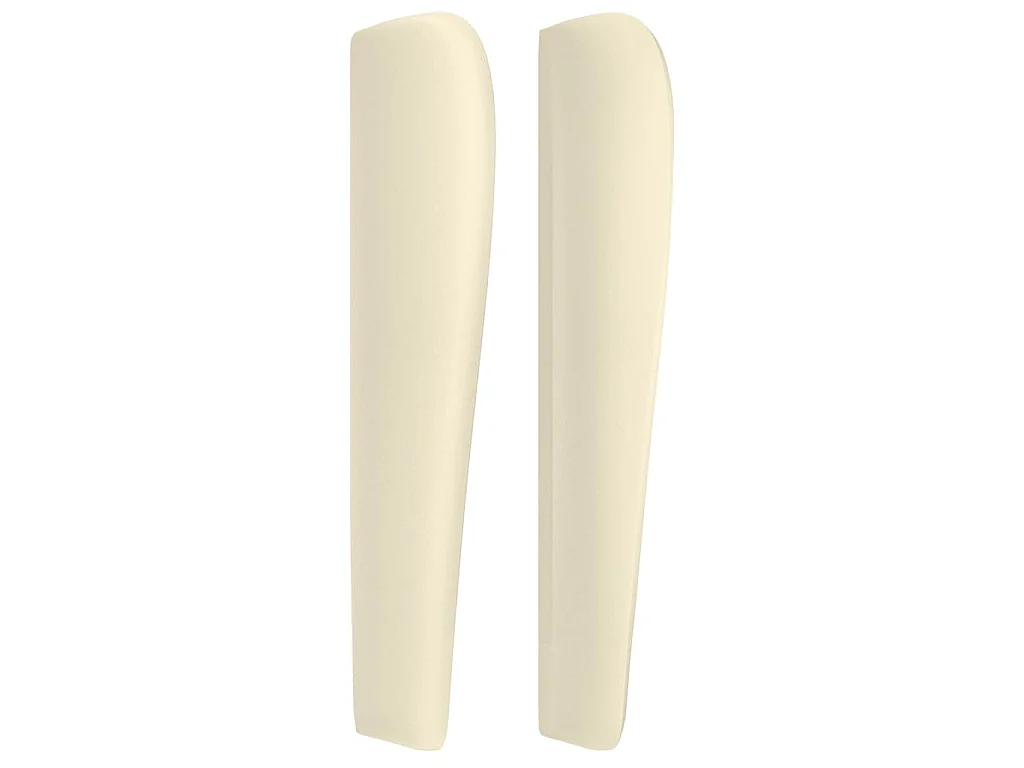 Testiera ad Orecchio Crema 93x23x118/128 cm in Similpelle