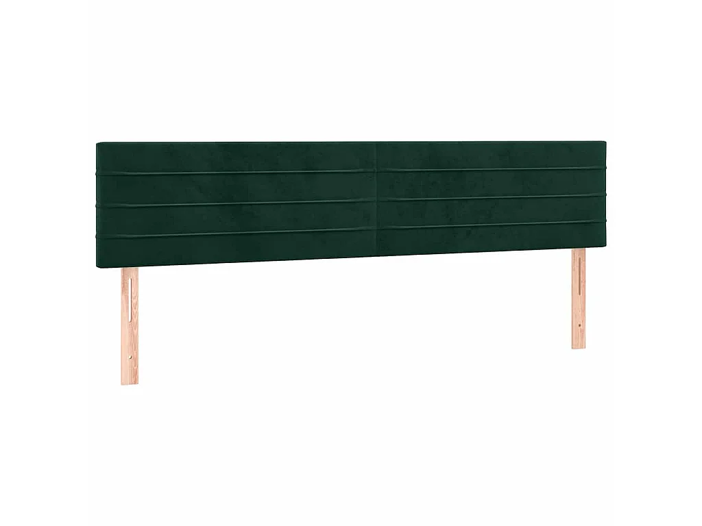 Têtes de lit Vert foncé 160x5x78/88 cm Velours