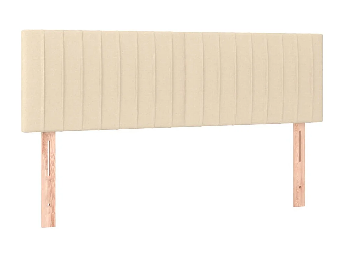 Tête de lit à LED Crème 144x5x78/88 cm Tissu