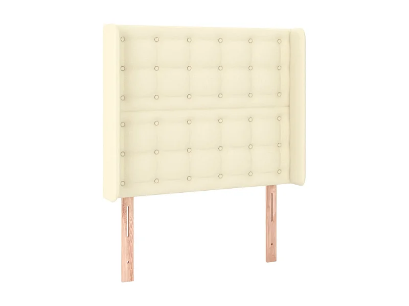 Tête de lit avec oreilles Crème 83x16x118/128 cm Similicuir