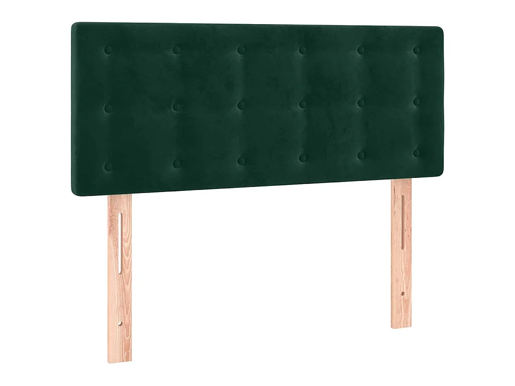 Tête de lit à LED Vert foncé 100x5x78/88 cm Velours