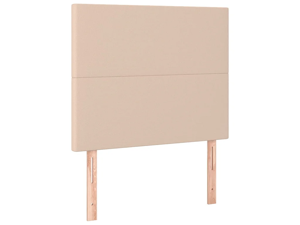 LED Kopfteil Cappuccino-Braun 100x5x118/128cm Kunstleder