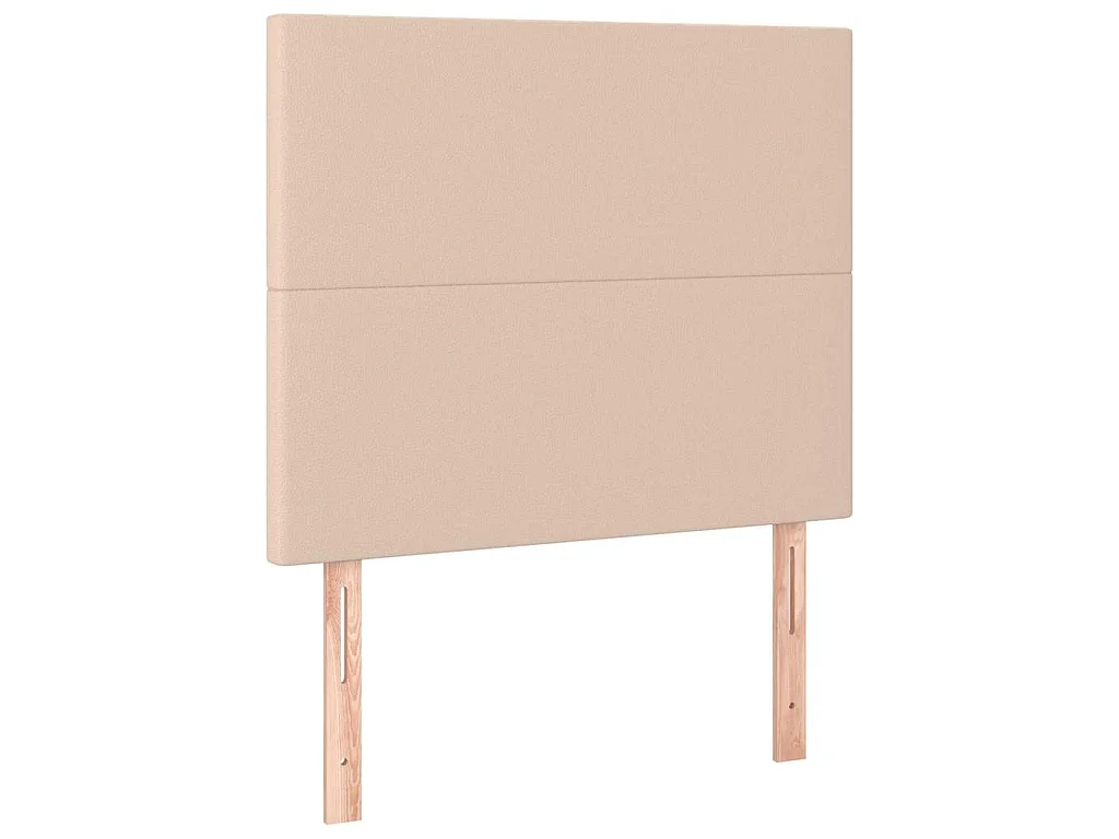 Hoofdbord LED 100x5x118/128 cm kunstleer cappuccinokleurig