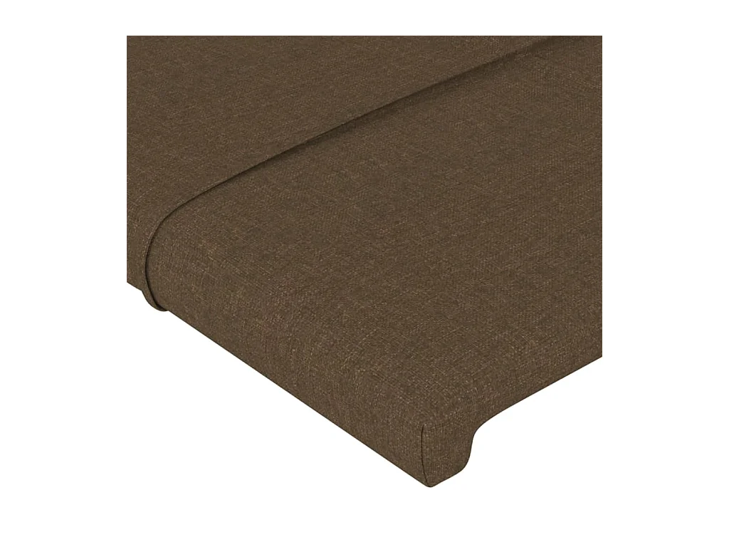 Testiera ad Orecchio Marrone Scuro 163x23x78/88 cm in Tessuto