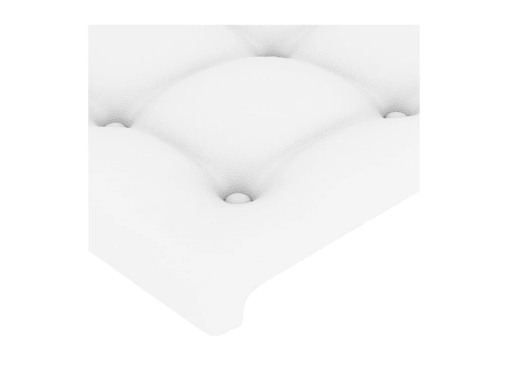 Hoofdbord met randen 203x23x78/88 cm kunstleer wit