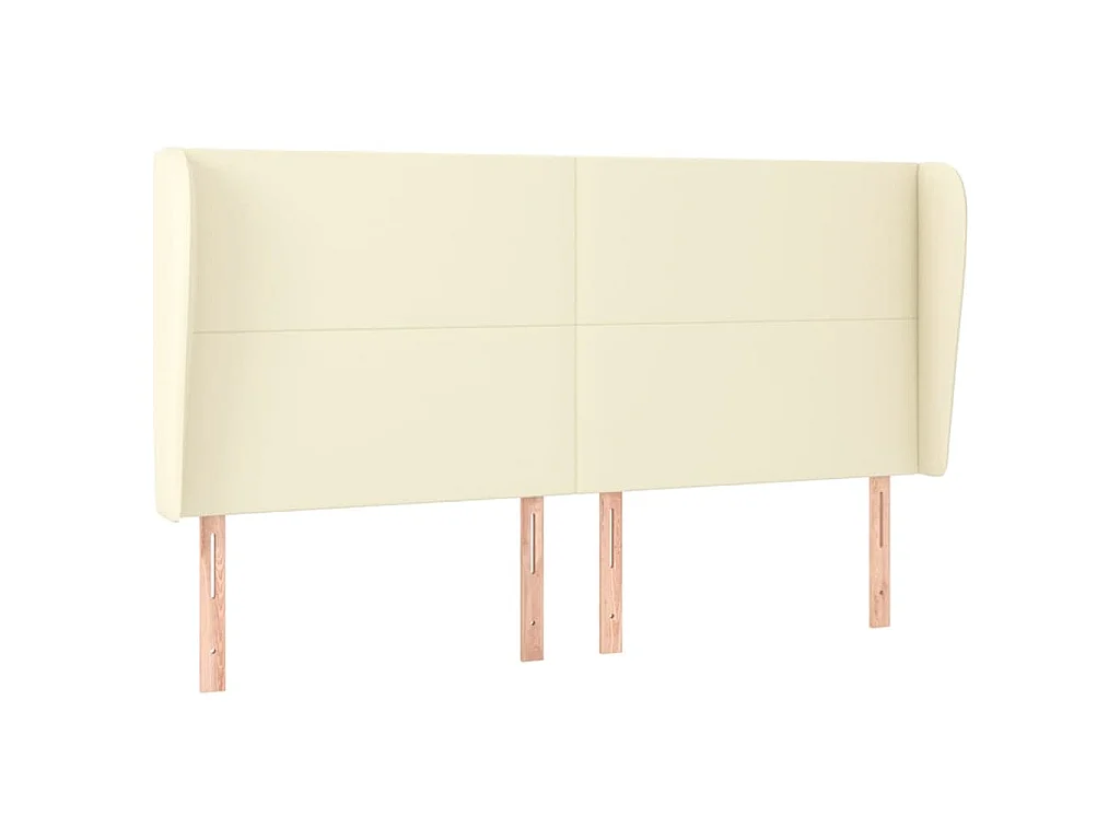 Testiera ad Orecchio Crema 183x23x118/128 cm in Similpelle