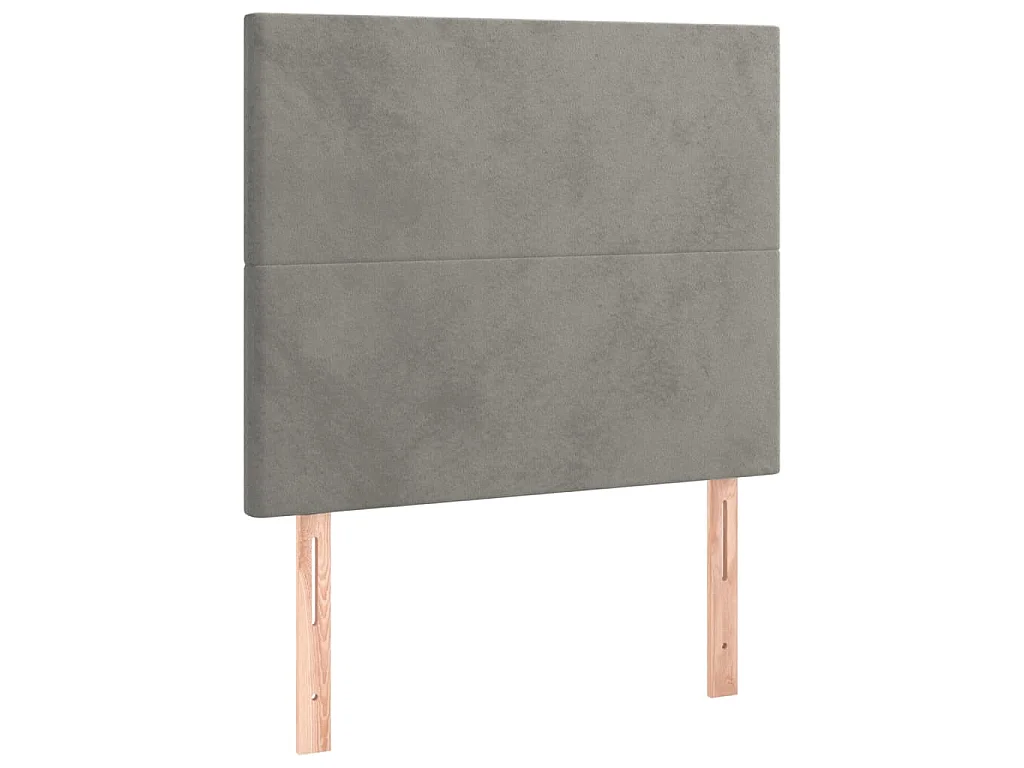 Tête de lit Gris clair 80x5x118/128 cm Velours