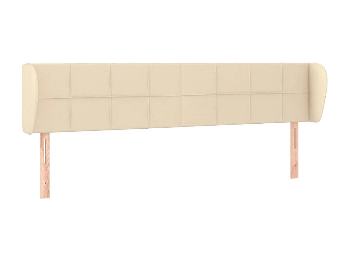 Testiera ad Orecchio Crema 163x23x78/88 cm in Tessuto