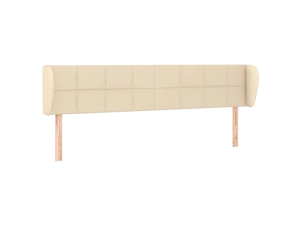 Testiera ad Orecchio Crema 163x23x78/88 cm in Tessuto