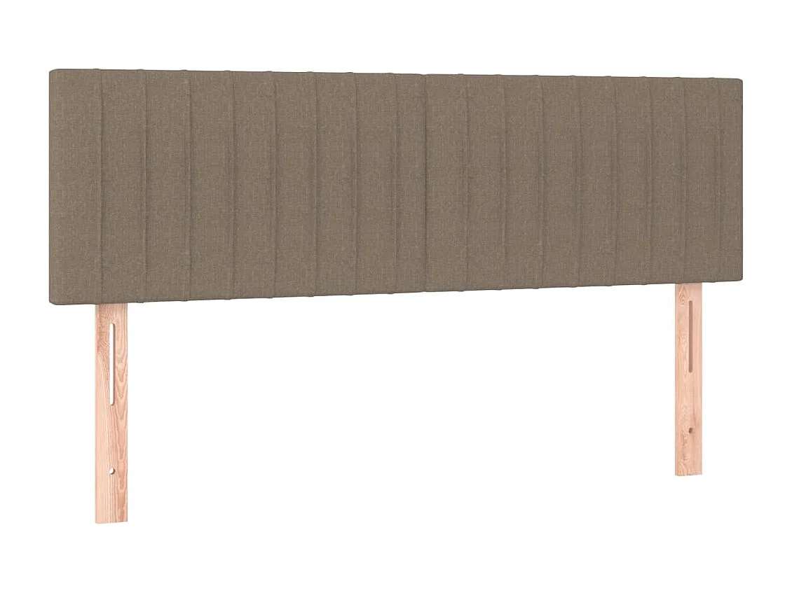 LED Kopfteil Taupe 144x5x78/88 cm Stoff