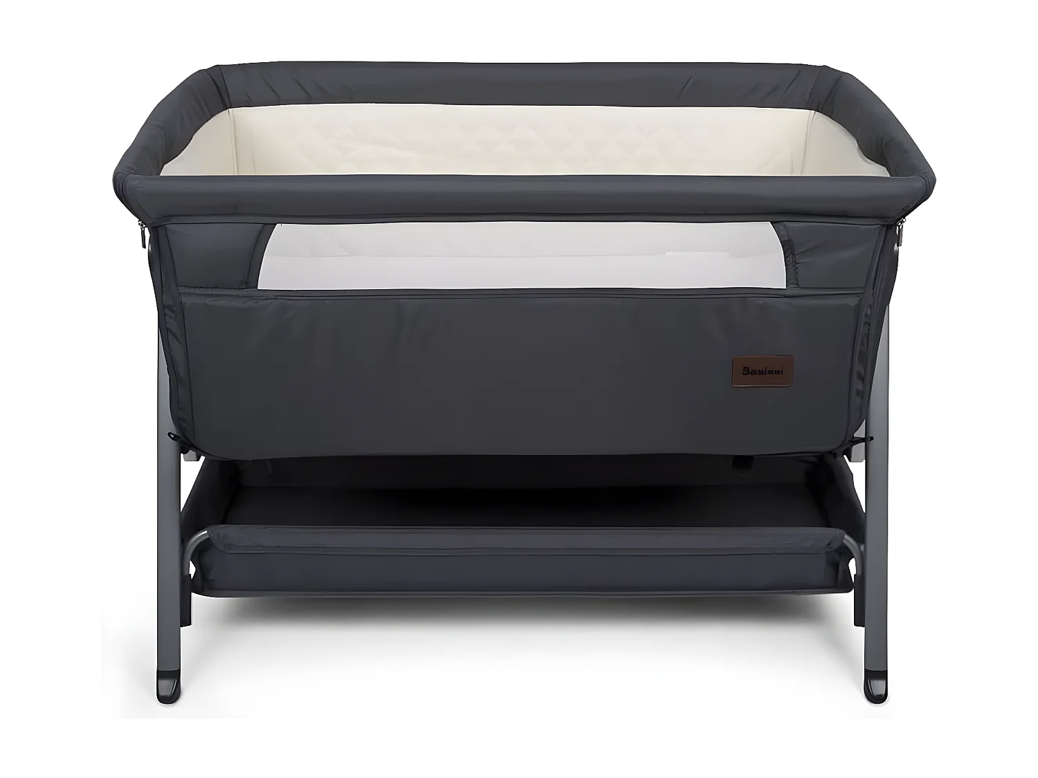 Baninni Cuna de colecho Elia 92x55x82 cm gris oscuro