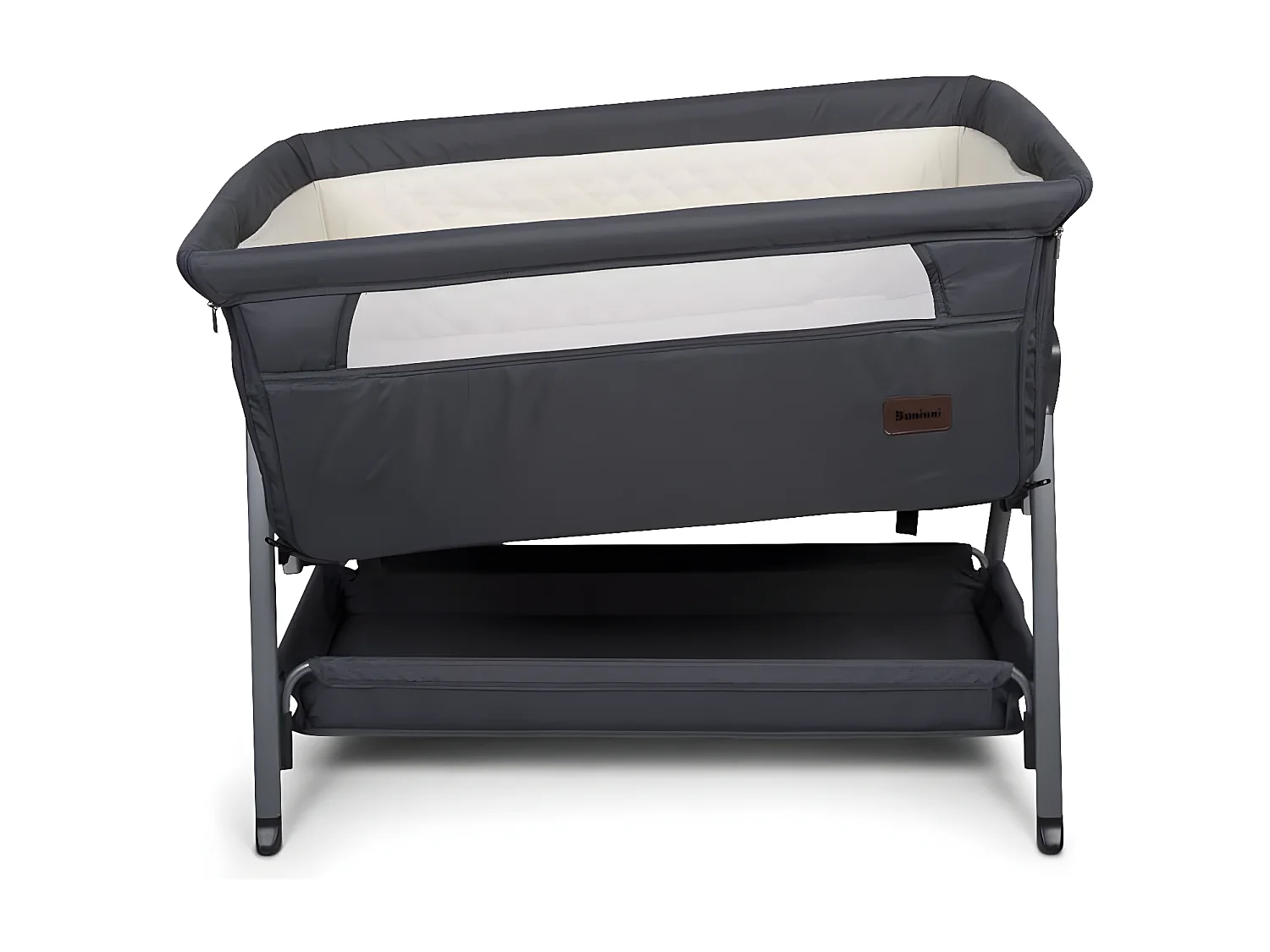 Baninni Cuna de colecho Elia 92x55x82 cm gris oscuro