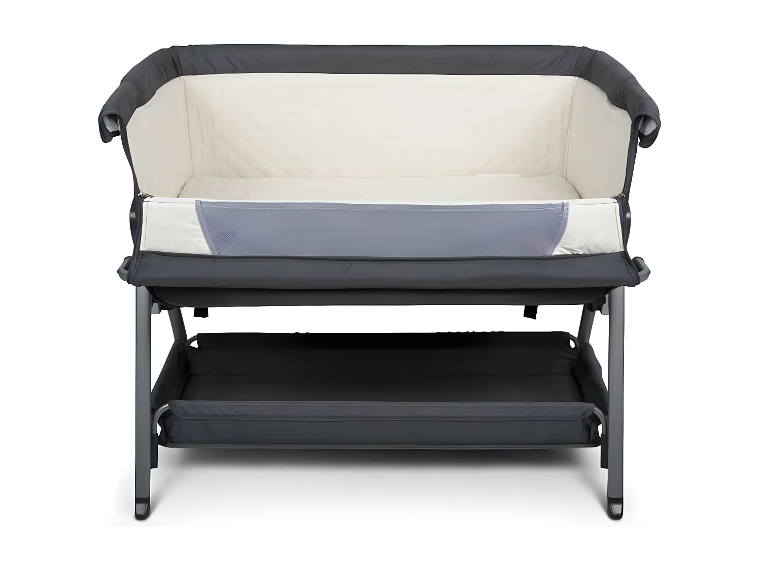 Baninni Cuna de colecho Elia 92x55x82 cm gris oscuro