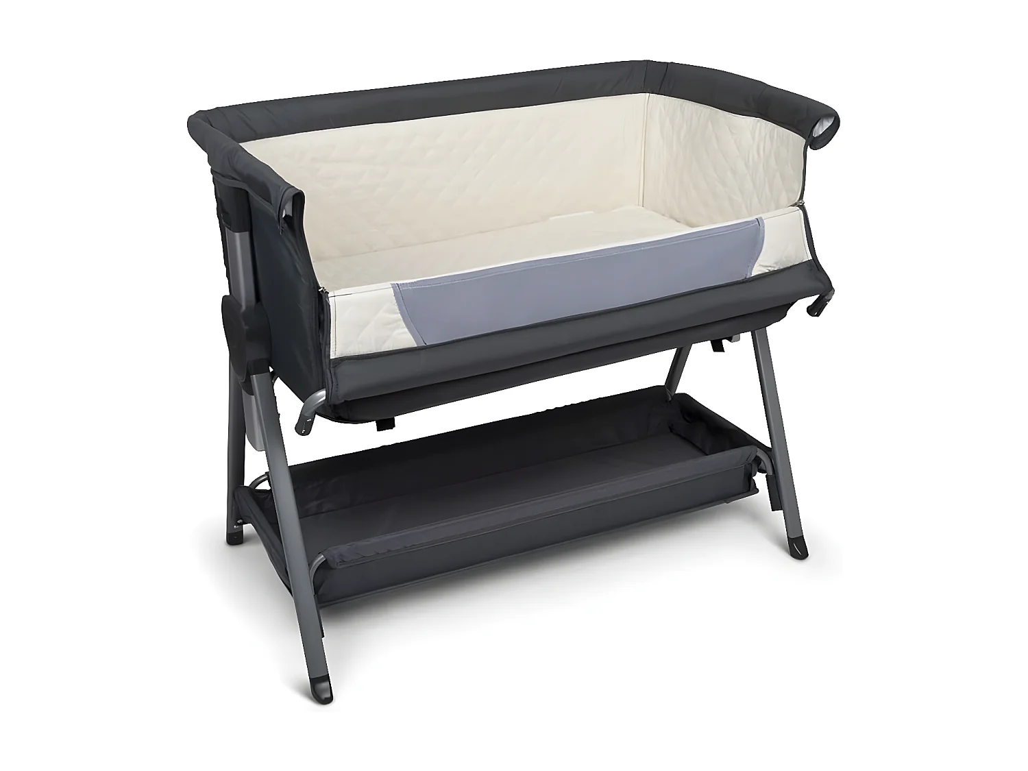 Baninni Cuna de colecho Elia 92x55x82 cm gris oscuro