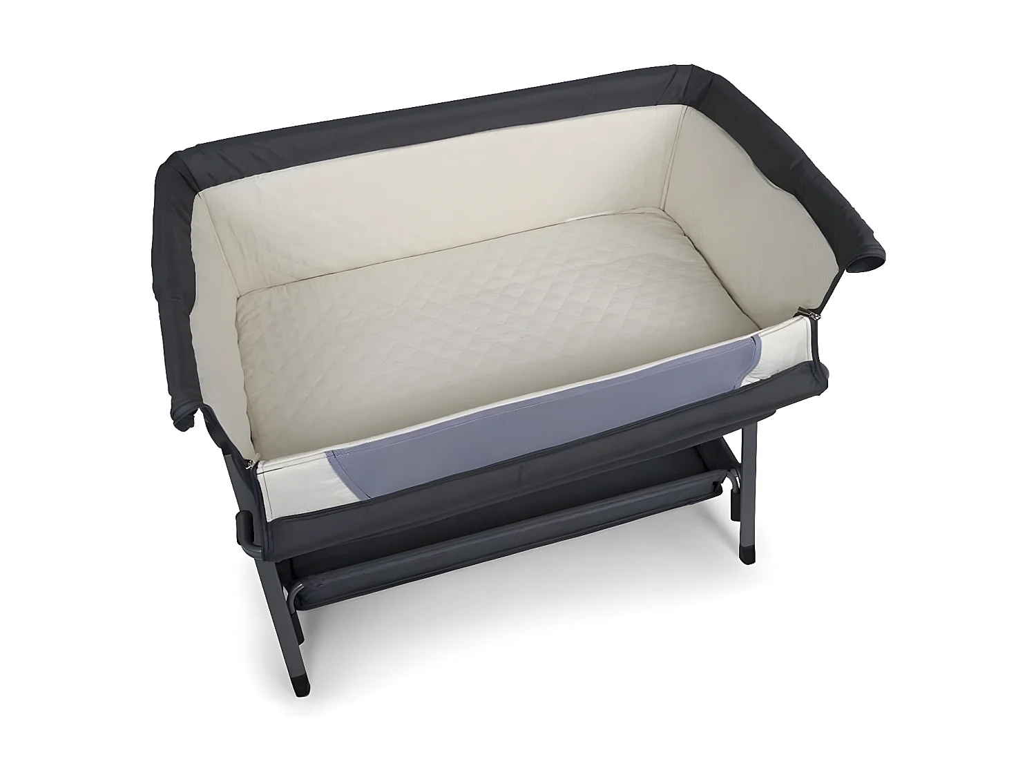 Baninni Cuna de colecho Elia 92x55x82 cm gris oscuro