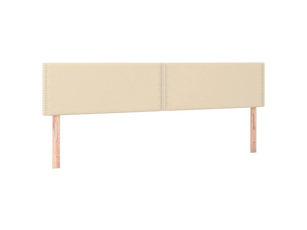 Cabeceros tela crema 200x5x78/88 cm