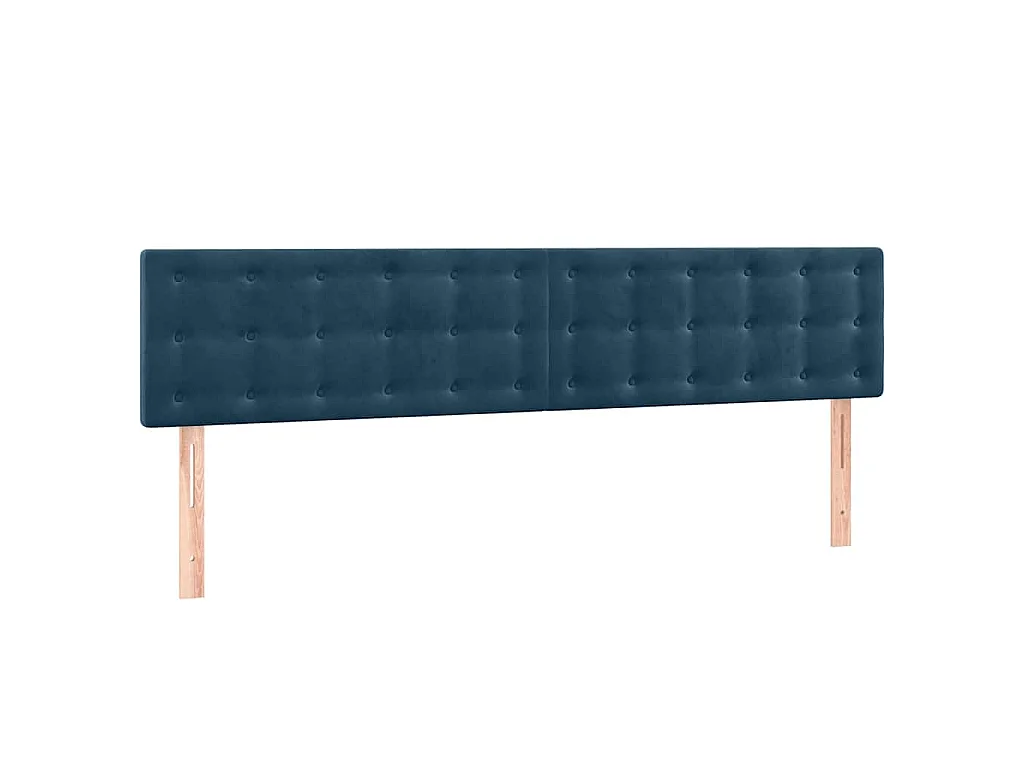 Têtes de lit Bleu foncé 200 x 5 x 78/88 cm Velours