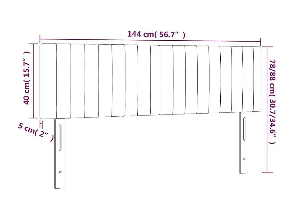 Têtes de lit 2 pcs Vert foncé 72x5x78/88 cm Velours