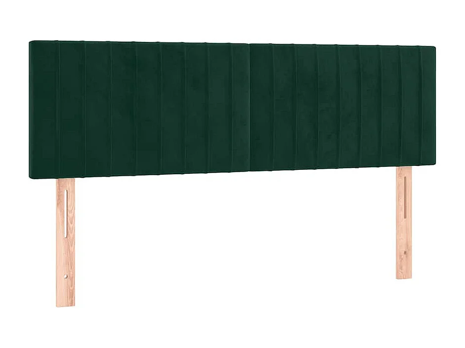 Cabeceros terciopelo verde oscuro 144x5x78/88 cm