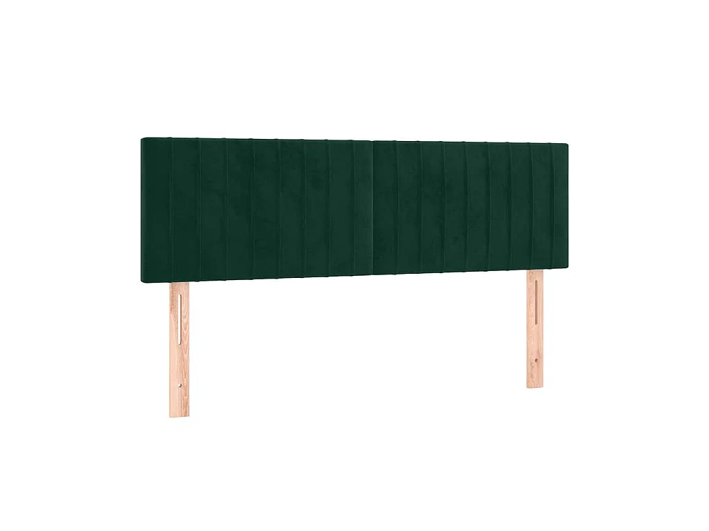 Testiera Verde Scuro 144x5x78/88 cm in Velluto