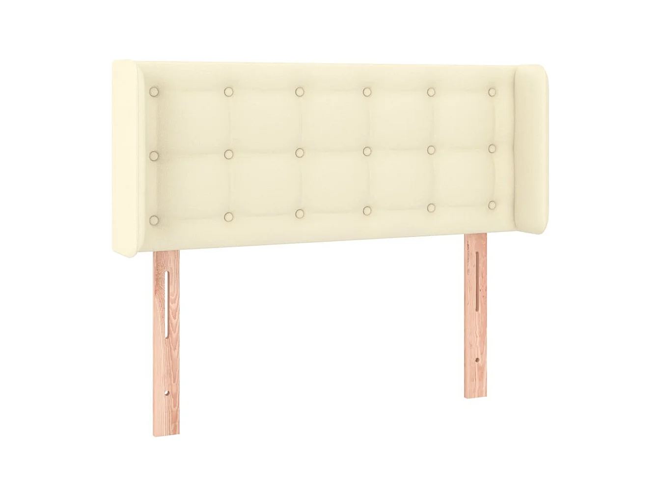 Tête de lit avec oreilles Crème 83x16x78/88 cm Similicuir