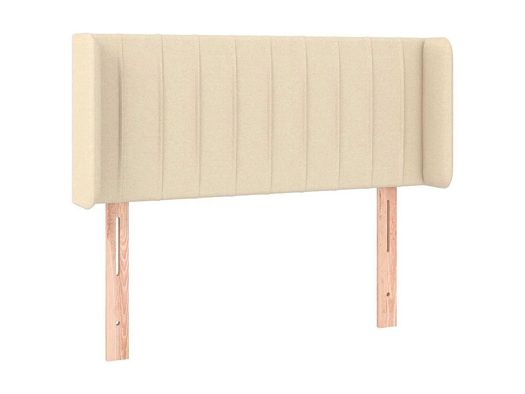 Kopfteil mit Ohren Creme 93x16x78/88 cm Stoff