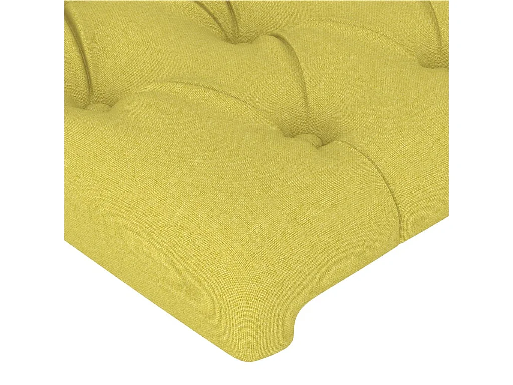 Tête de lit avec oreilles Vert 147x23x78/88 cm Tissu