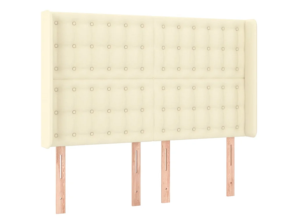 Testiera ad Orecchio Crema 147x16x118/128 cm in Similpelle