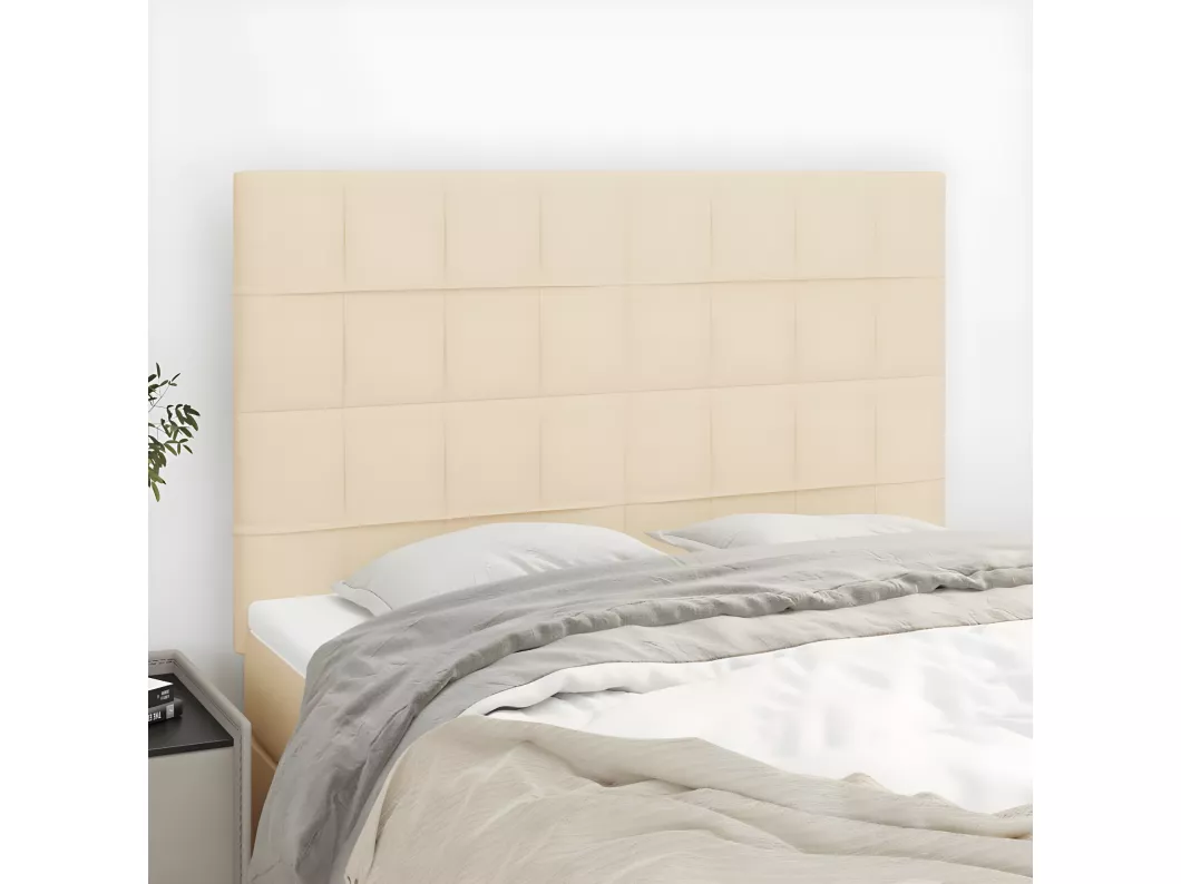 Kauf Unique Kopfteile 4 Stk. Creme 72x5x78/88 cm Stoff