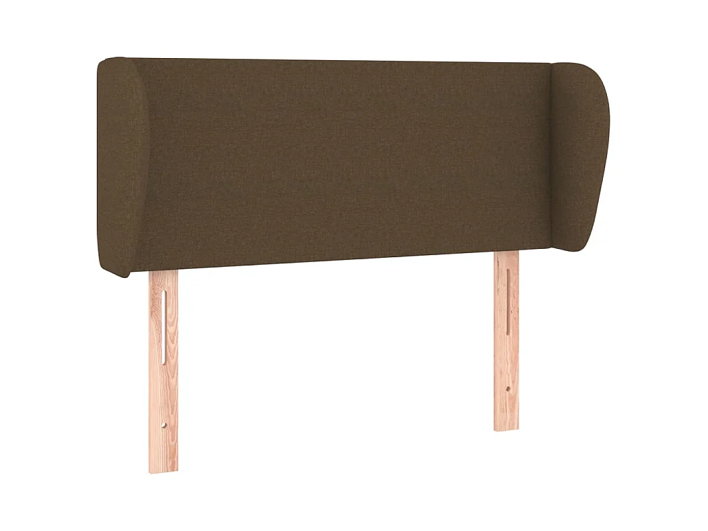 Cabeceira de cama c/ abas tecido 103x23x78/88cm castanho-escuro