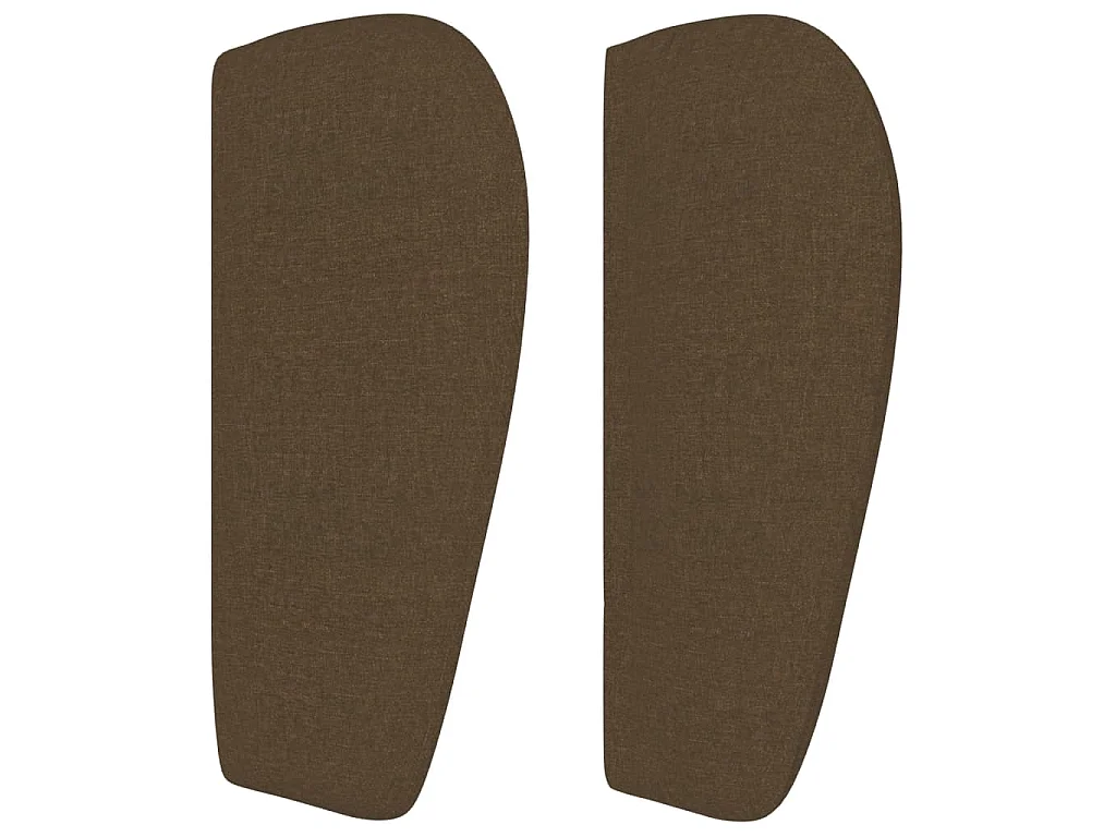 Cabeceira de cama c/ abas tecido 103x23x78/88cm castanho-escuro