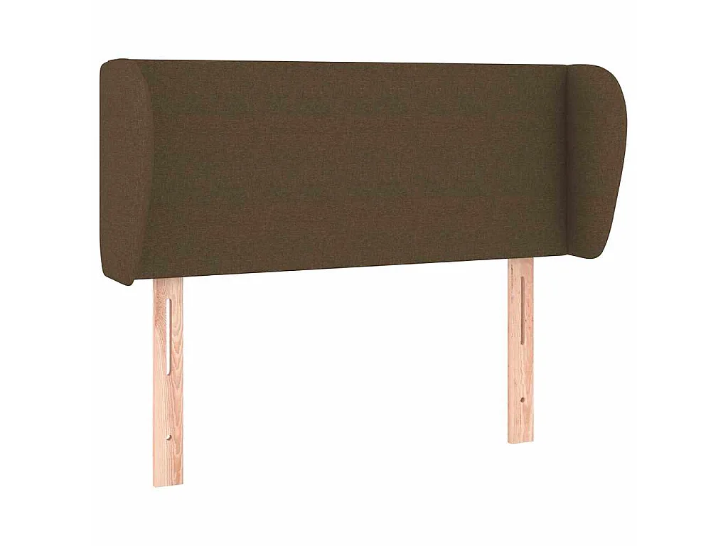 Hoofdbord met randen 103x23x78/88 cm stof donkerbruin