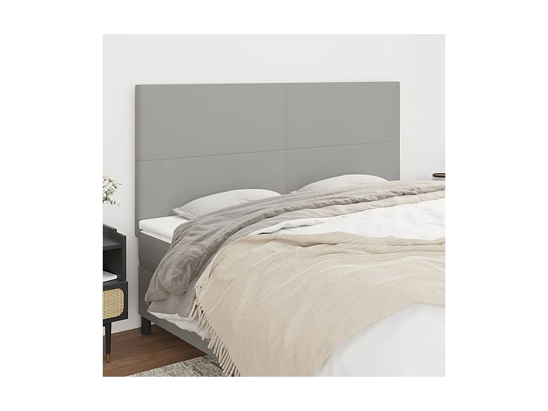 Tête de lit Gris clair 180 x 5 x 118/128 cm Tissu