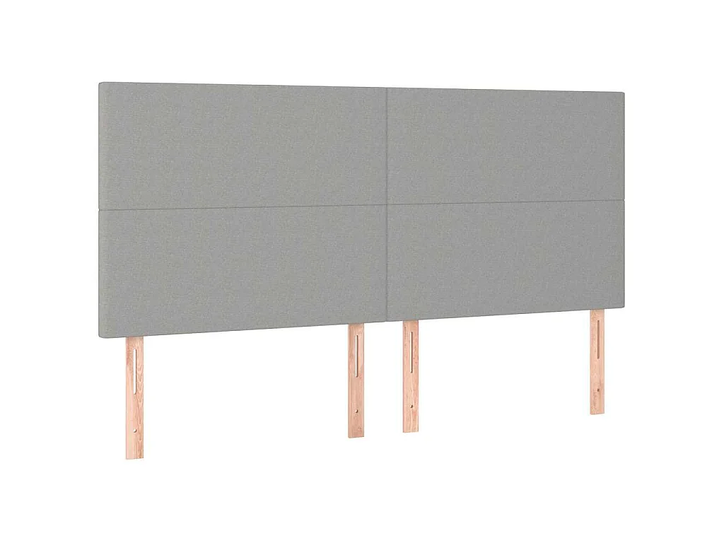 Tête de lit Gris clair 180 x 5 x 118/128 cm Tissu