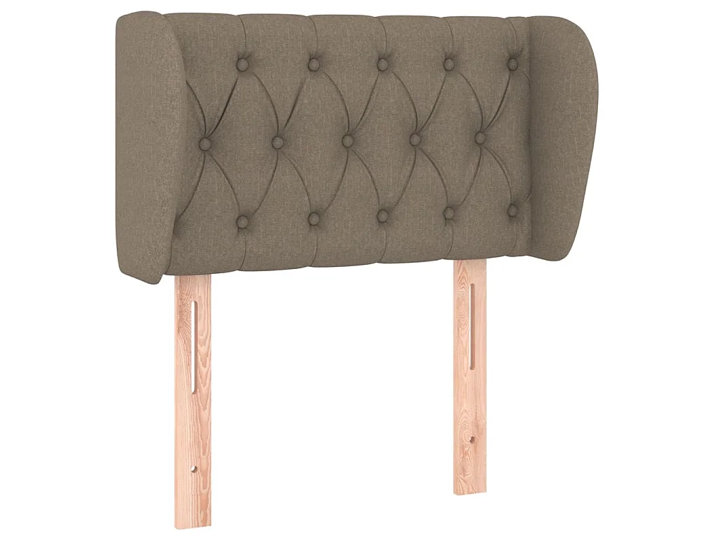 Kopfteil mit Ohren Taupe 83x23x78/88 cm Stoff