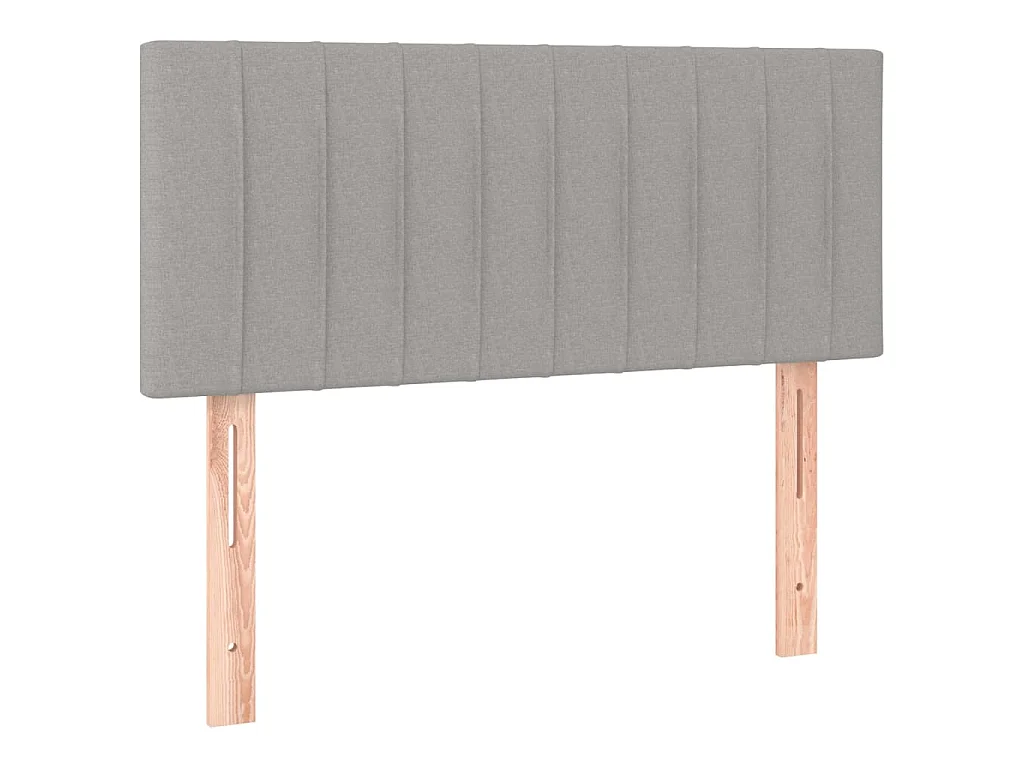 Hoofdbord LED 80x5x78/88 cm stof lichtgrijs