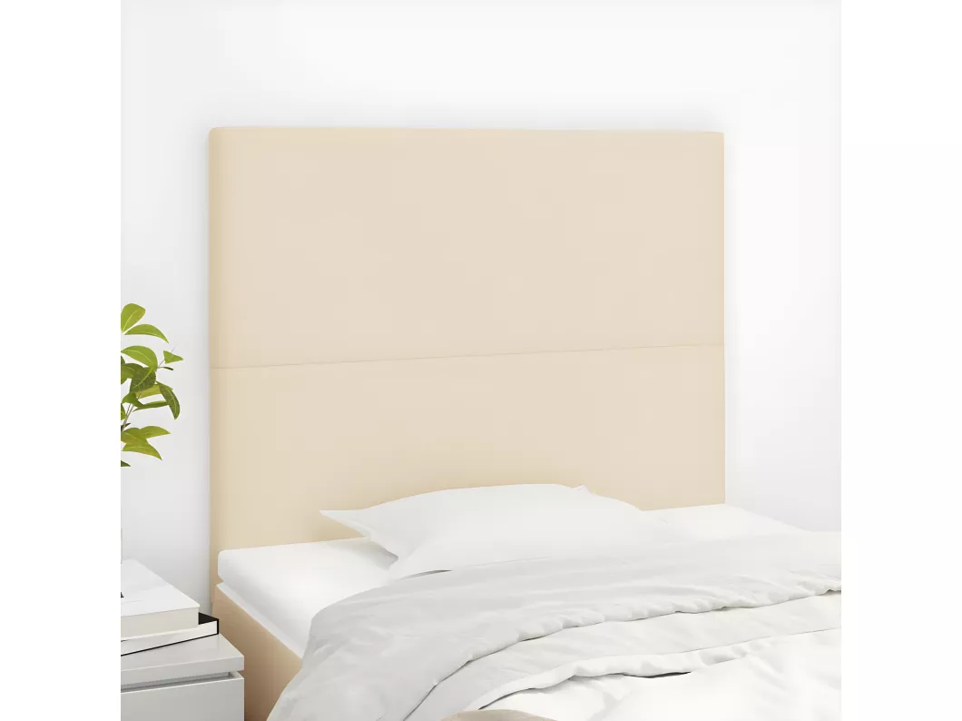 Kauf Unique Kopfteile 2 Stk. Creme 90x5x78/88 cm Stoff