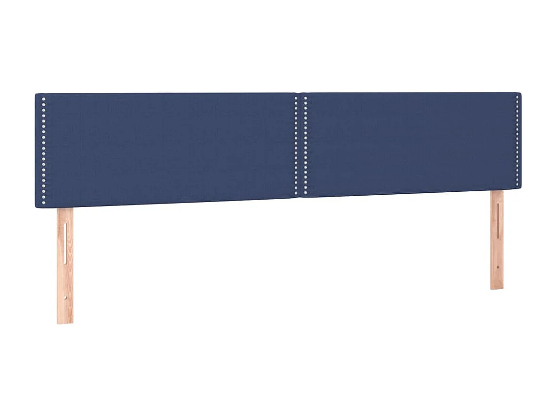 Testiera 2 pz Blu 90x5x78/88 cm in Tessuto