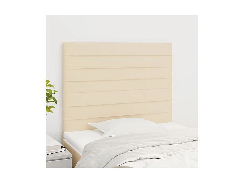 Tête de lit Crème 80x5x118/128 cm Tissu
