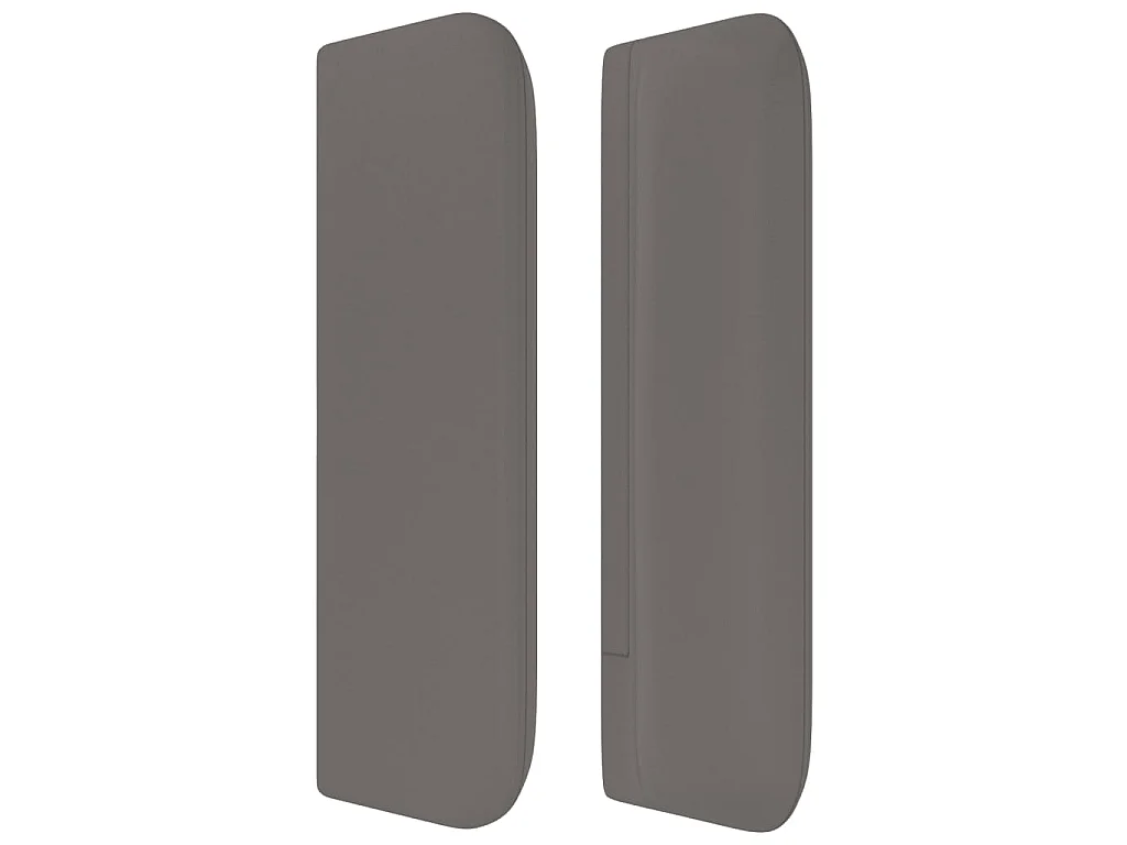 Hoofdbord met randen 83x16x78/88 cm kunstleer grijs