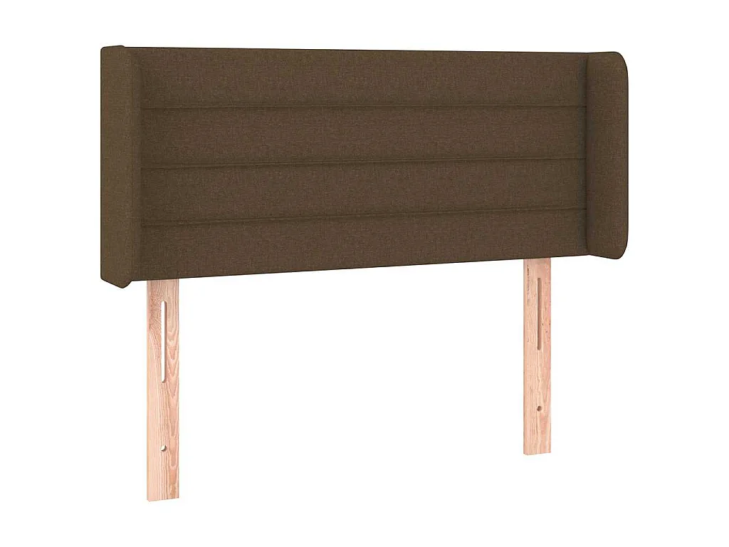 Tête de lit à LED Marron foncé 93x16x78/88 cm Tissu