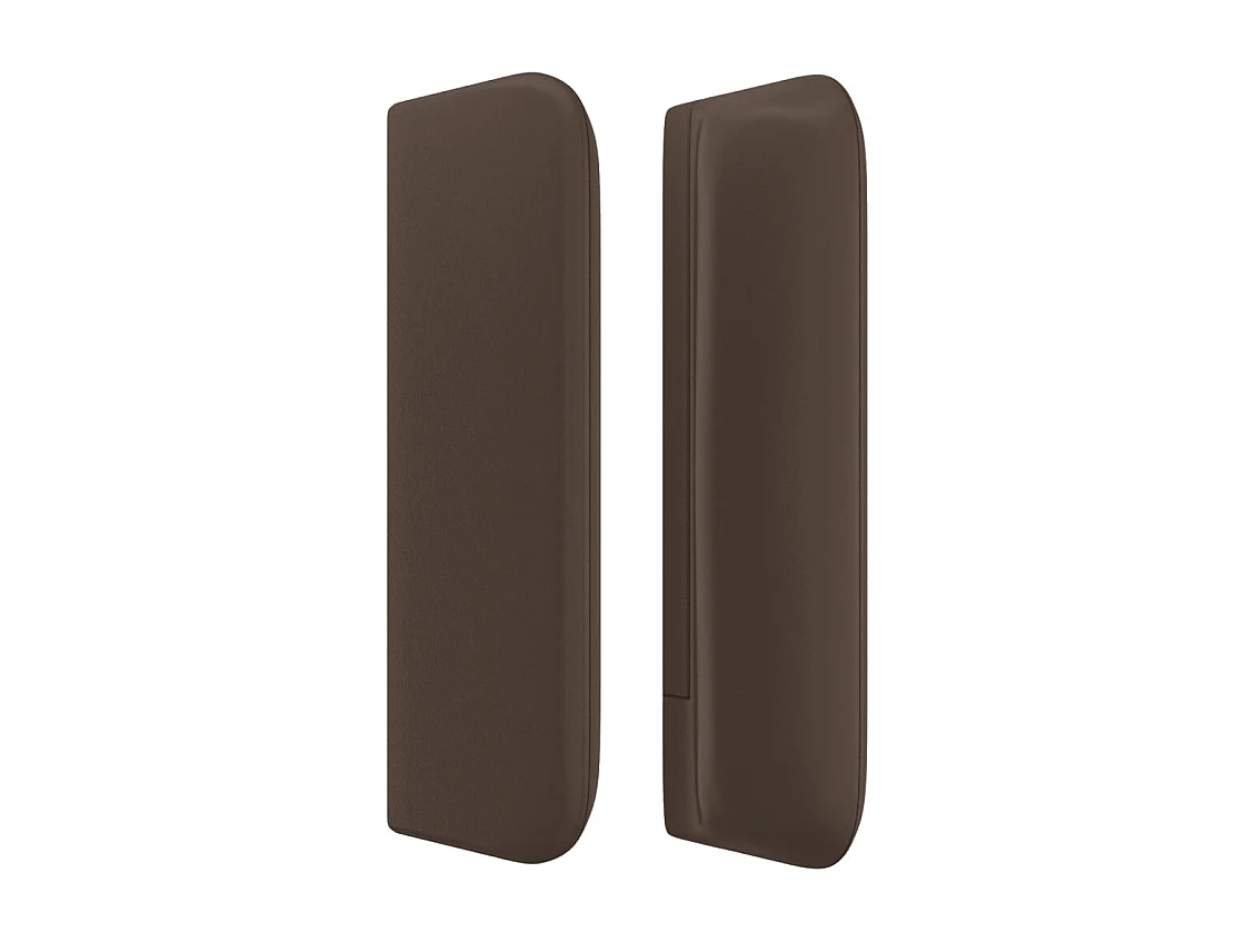 Tête de lit avec oreilles Marron 183x16x78/88 cm Similicuir